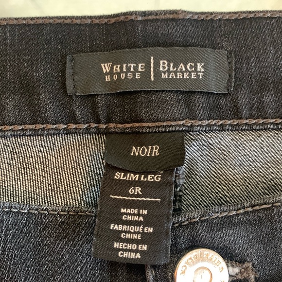 White House Black Market Slim Leg Jeans Size 6R - Picture 5 of 16